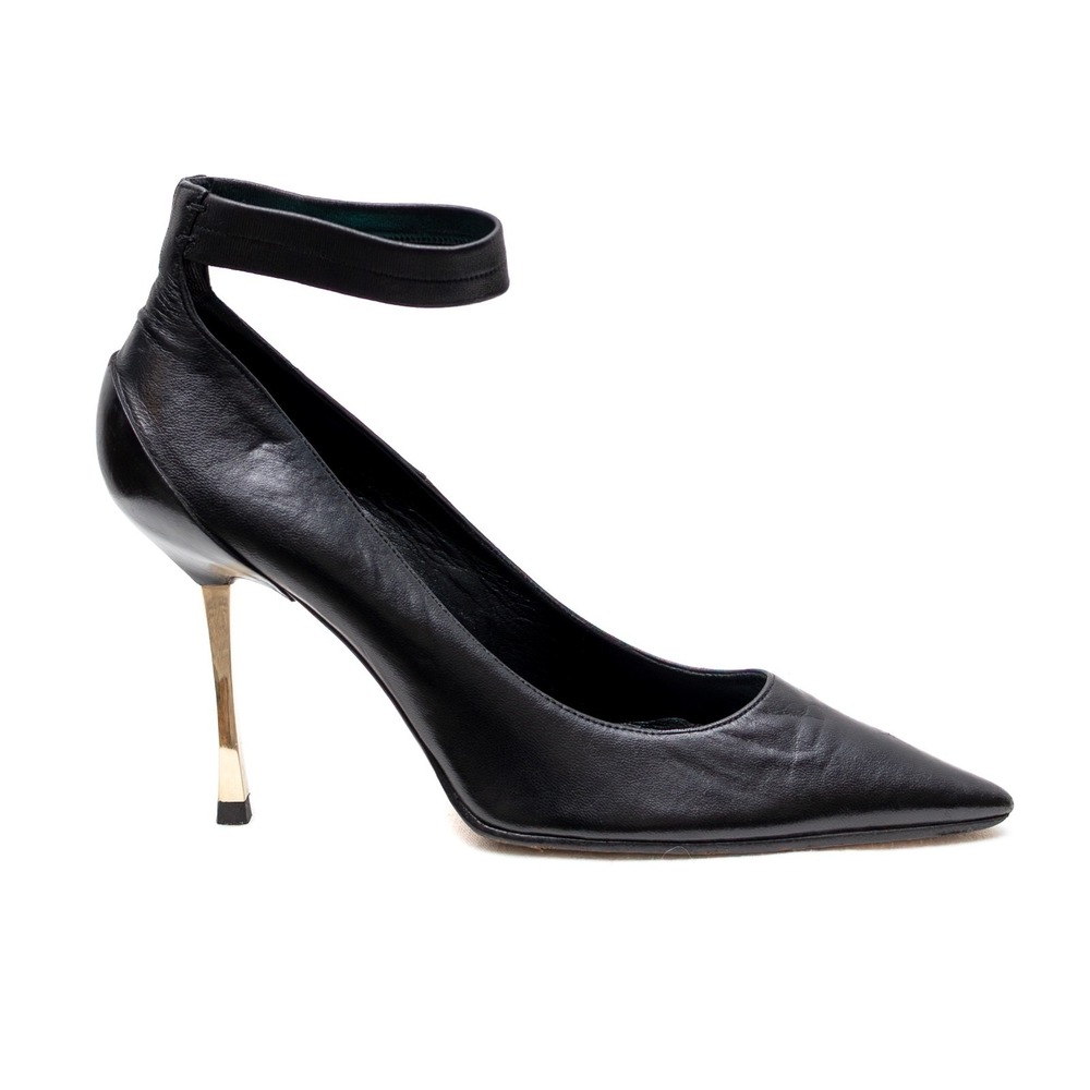 F/W 1997 Tom Ford for Gucci Black Leather Ankle-Strap Stiletto Shoes US: 7 B - Picture 3 of 12